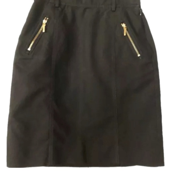 Lauren Ralph Lauren Skirt size 2 Gold Zipper/ Logo LRL pencil straight workwear - Picture 2 of 12